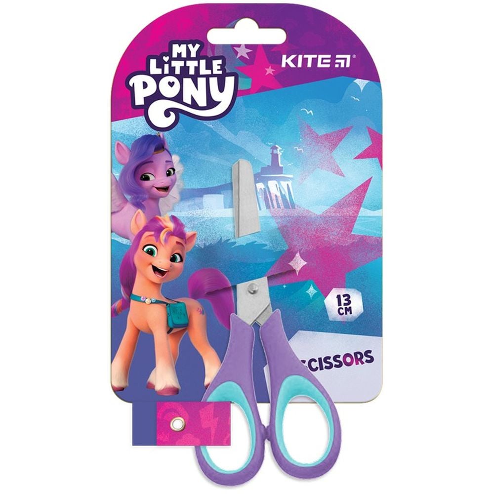 Ножницы детские Kite Little Pony с резиновыми вставками 13 см (LP23-123) - фото 1