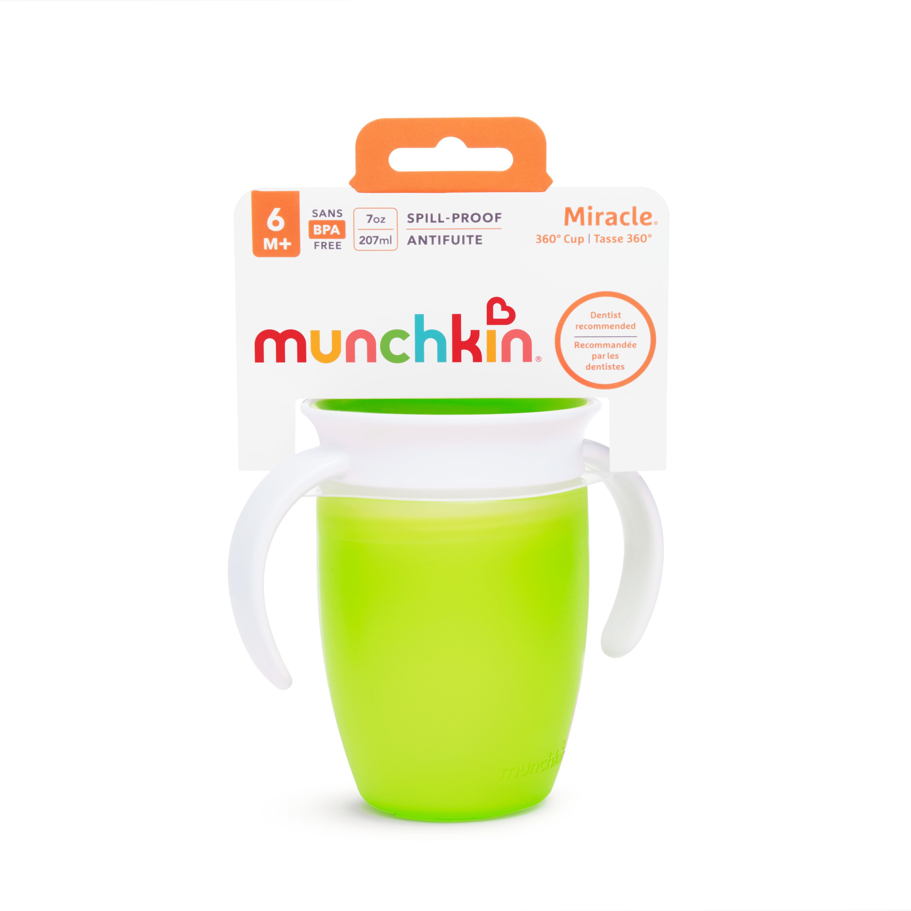 Чашка-непроливайка Munchkin Miracle 360 с ручками, 207 мл, зеленый (012443) - фото 3