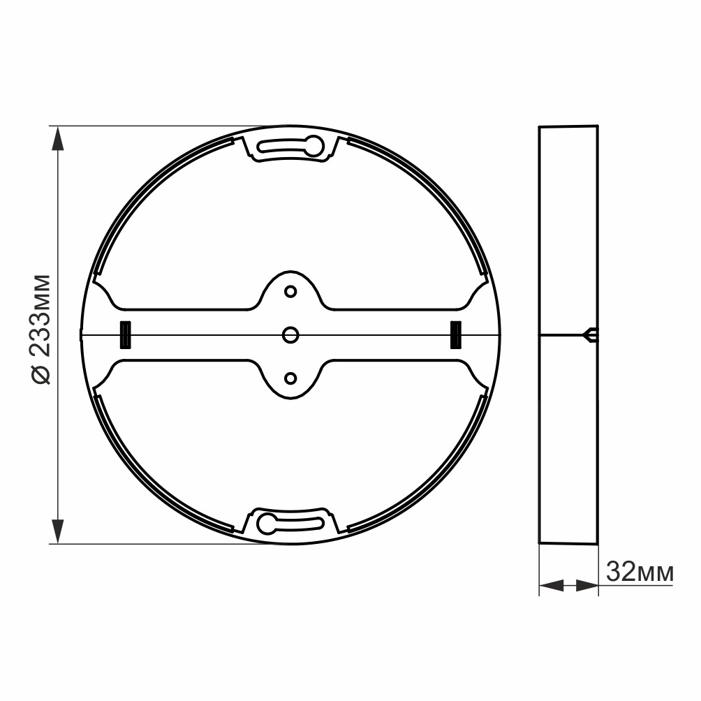 Рамка накладного монтажу безрамкового круглого світильника Videx (VL-DLFR-33SF) - фото 2