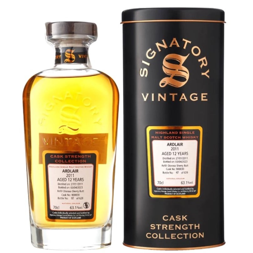 Виски Ardlair Cask Strength Signatory Single Malt Scotch Whisky, в тубусе, 63.1%, 0.7 л - фото 1