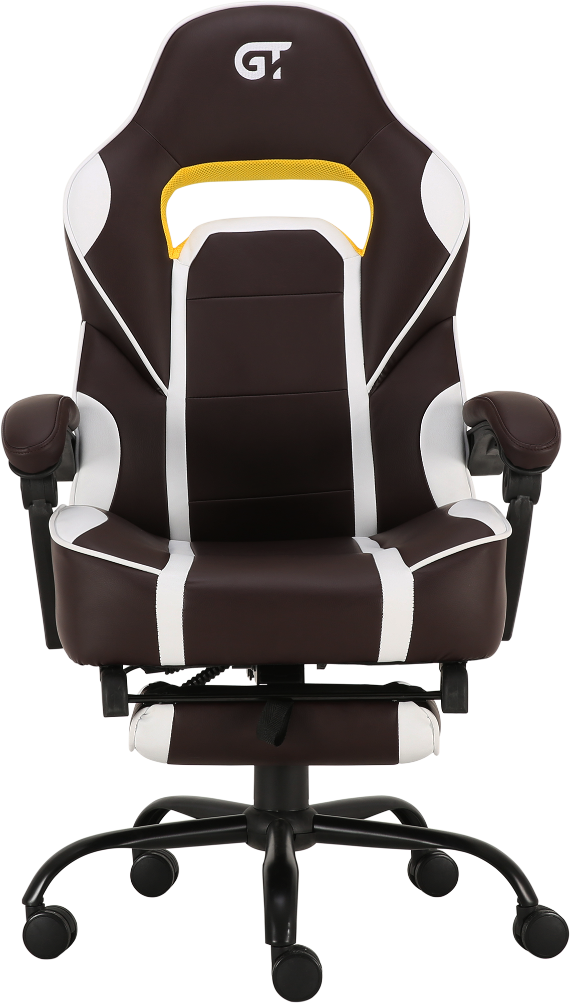 Геймерське крісло GT Racer коричневе з білим (X-2748 Dark Brown/White) - фото 2