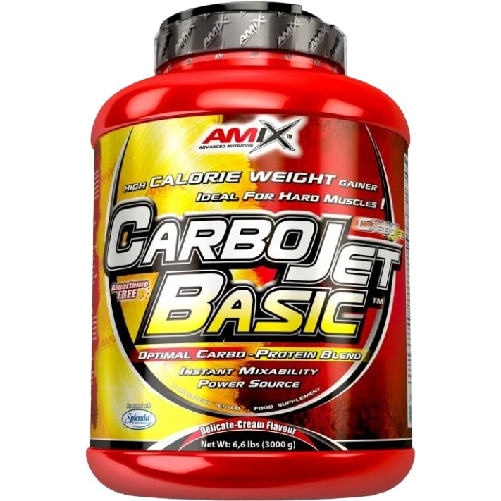 Гейнер высокоуглеводный Amix CarboJet Basic клубника 3 кг - фото 1