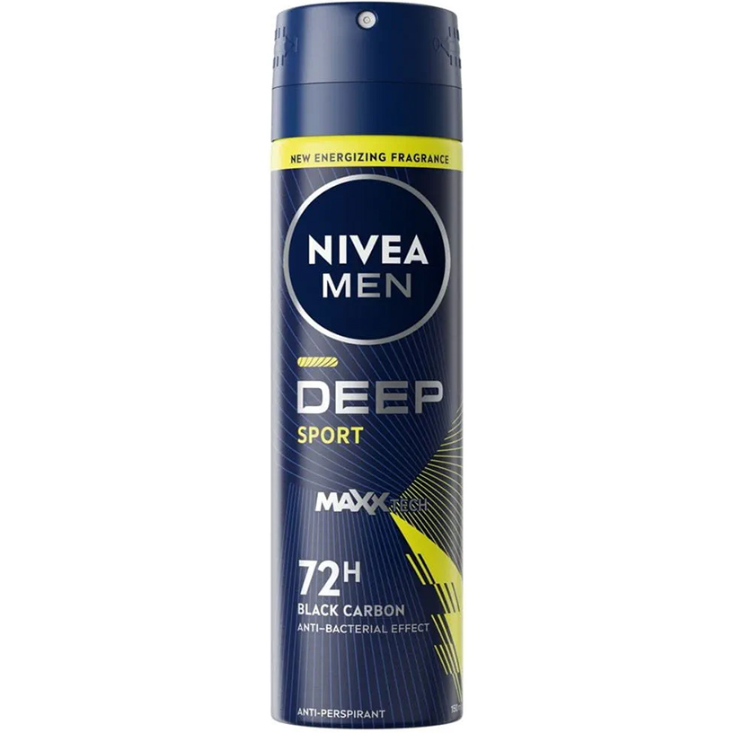 Антиперспірант Nivea Men Deep Sport з чорним вугіллям 150 мл (93381) - фото 1