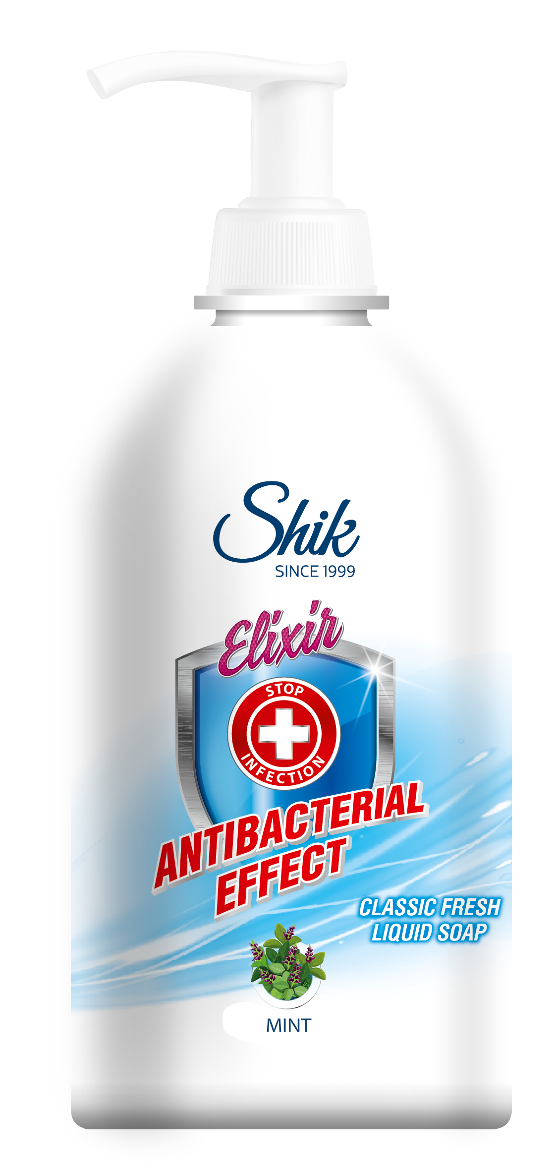 Мыло жидкое Shik Elixir Antibacterial Effect Классическая свежесть, с дозатором, 500 г - фото 1