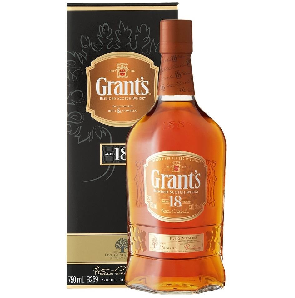 Виски Grant's Blended Scotch Whisky 18 yo, 40%, 0,75 л (849437) - фото 1