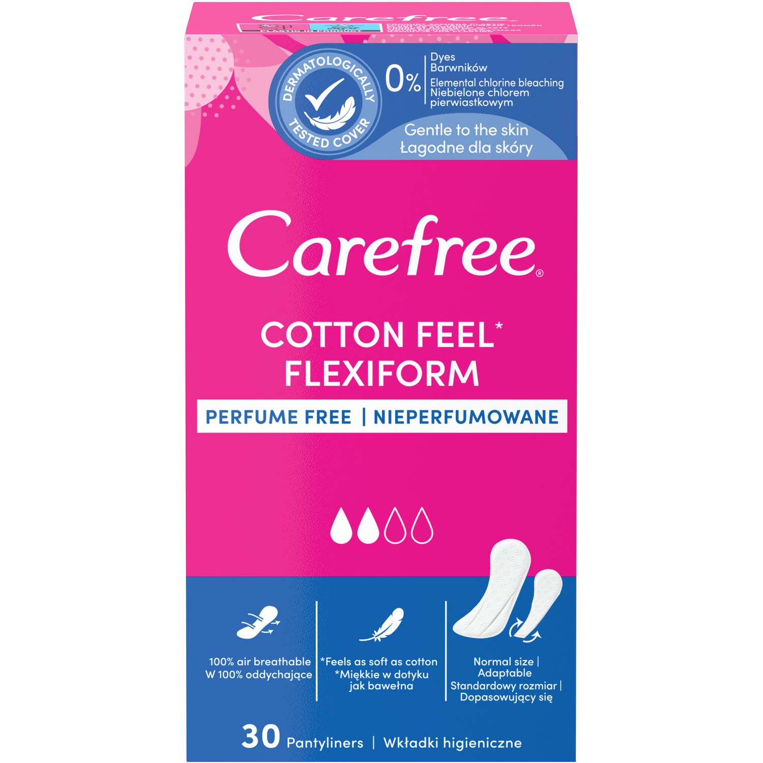 Ежедневные прокладки Carefree Flexi Form 30 шт. - фото 1