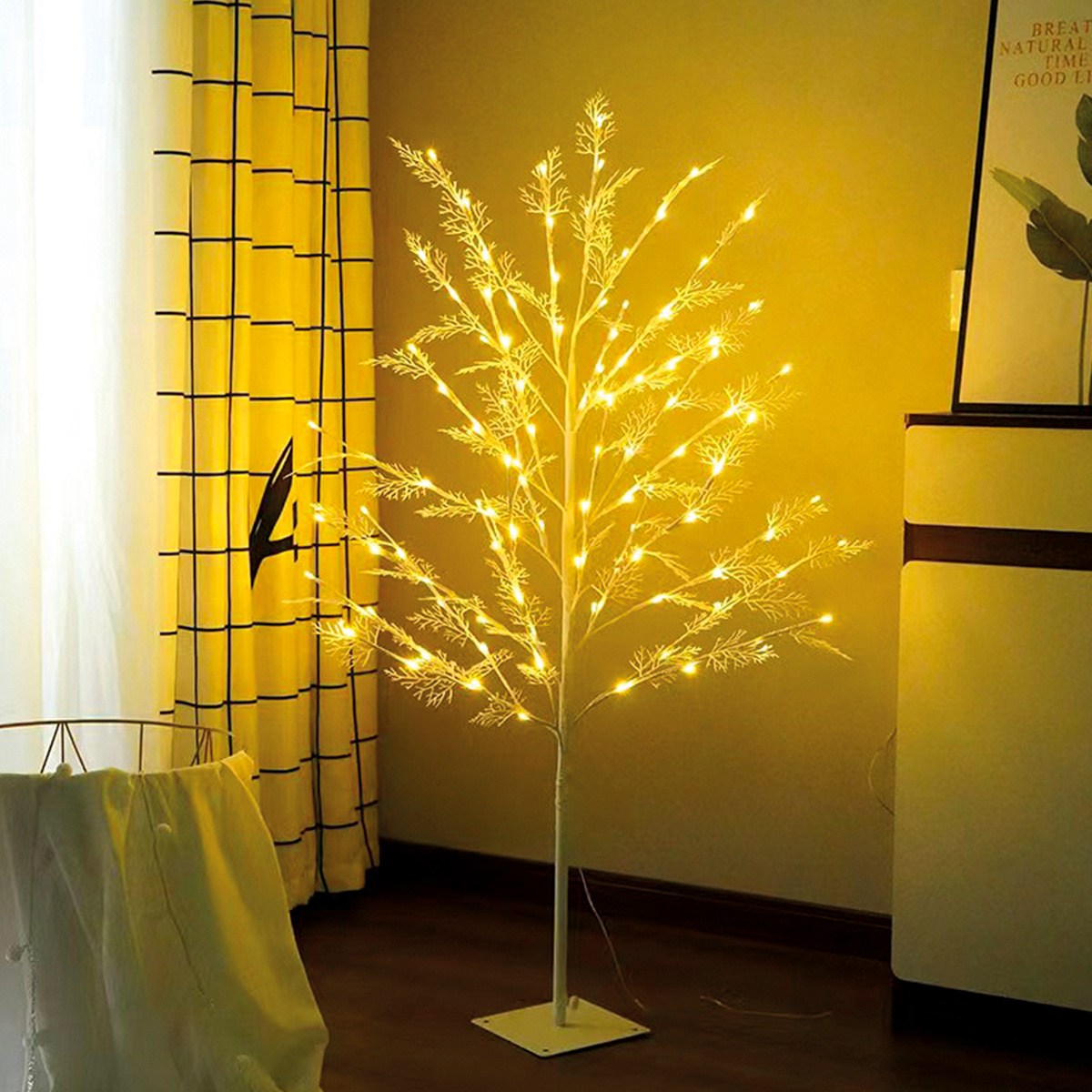 Дерево светодиодное MBM My Home на подставке 120 см белое (DH-LAMP-02 WHITE) - фото 1