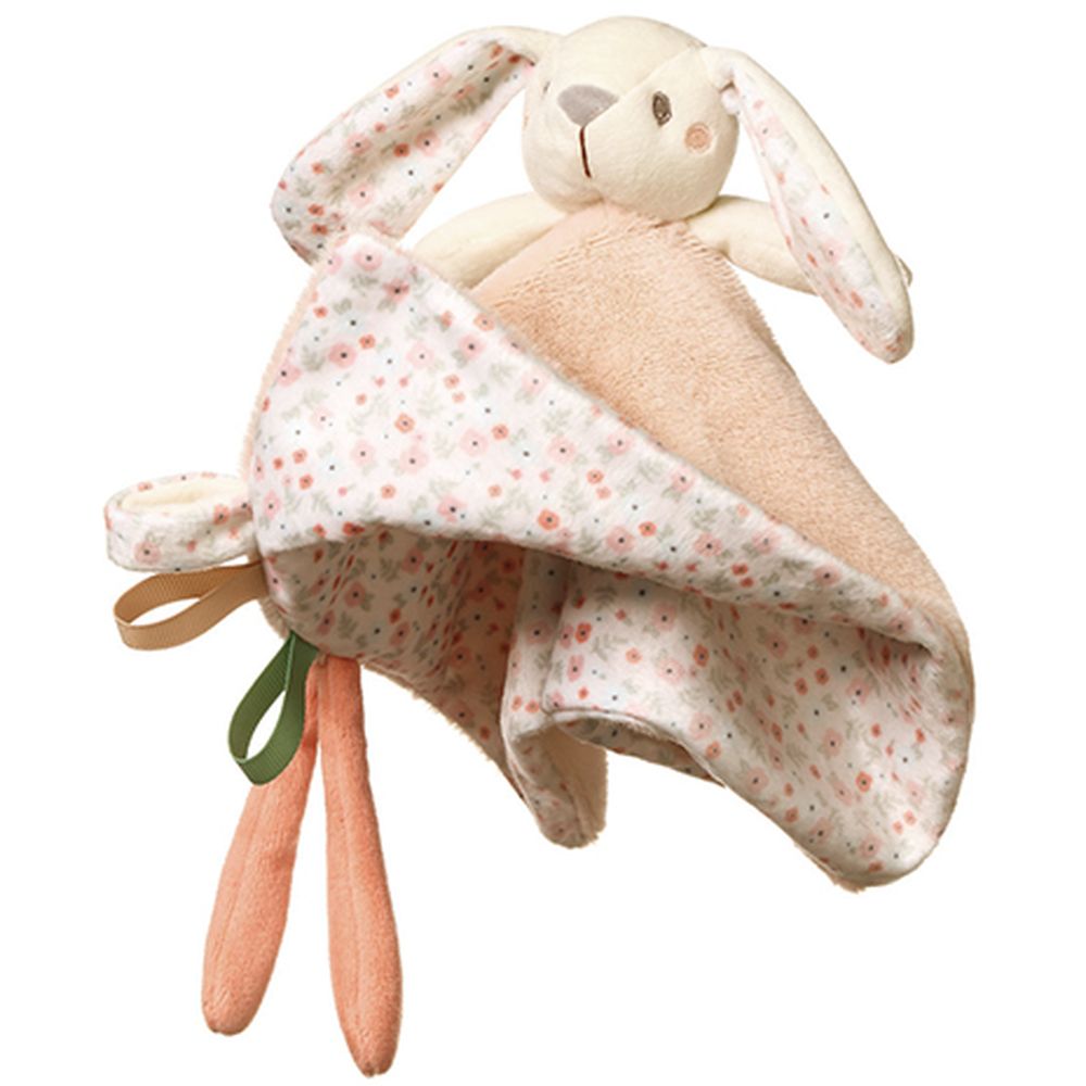 Іграшка-обіймашка BabyOno Веселий кролик з брязкальцем для малюків 25х25 см (2136278047) - фото 2
