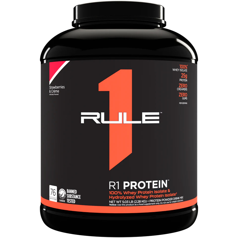 Протеин Rule 1 R1 Protein Клубника и крем 2280 г - фото 1