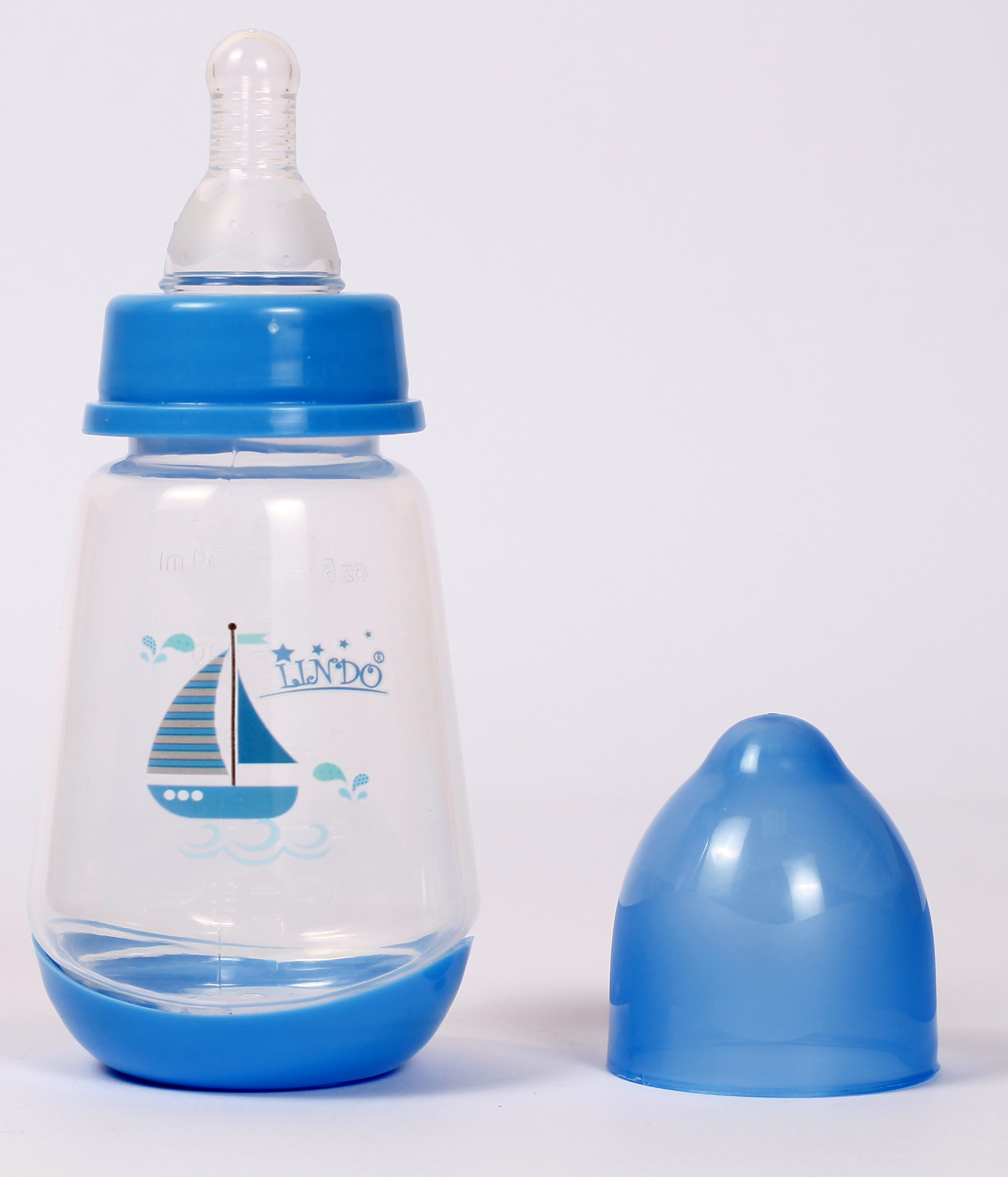 Бутылочка для кормления Lindo, с силиконовой соской, 150 мл, голубой (LI 115 гол) - фото 2