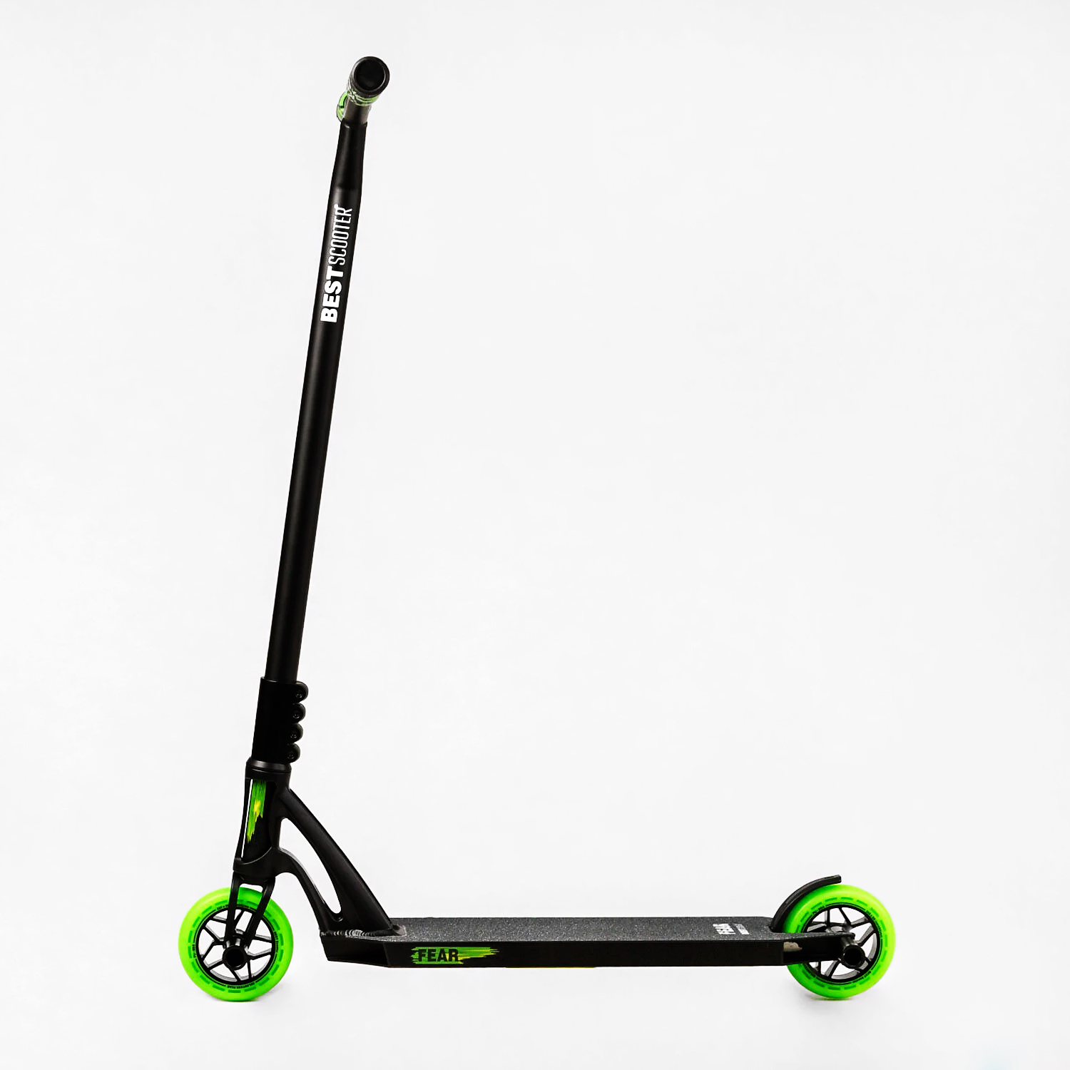 Самокат трюковый Best Scooter 53х12х85 см Черно-зеленый 000231351 - фото 6