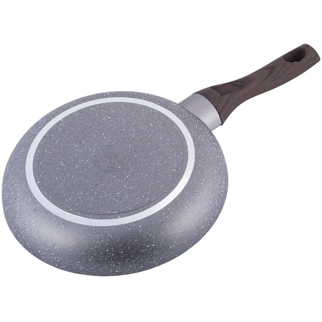 Сковорода алюминиевая Kamille с антипригарным покрытием ILAG серый мрамор 24 см 4113 (KM-4113) - фото 2