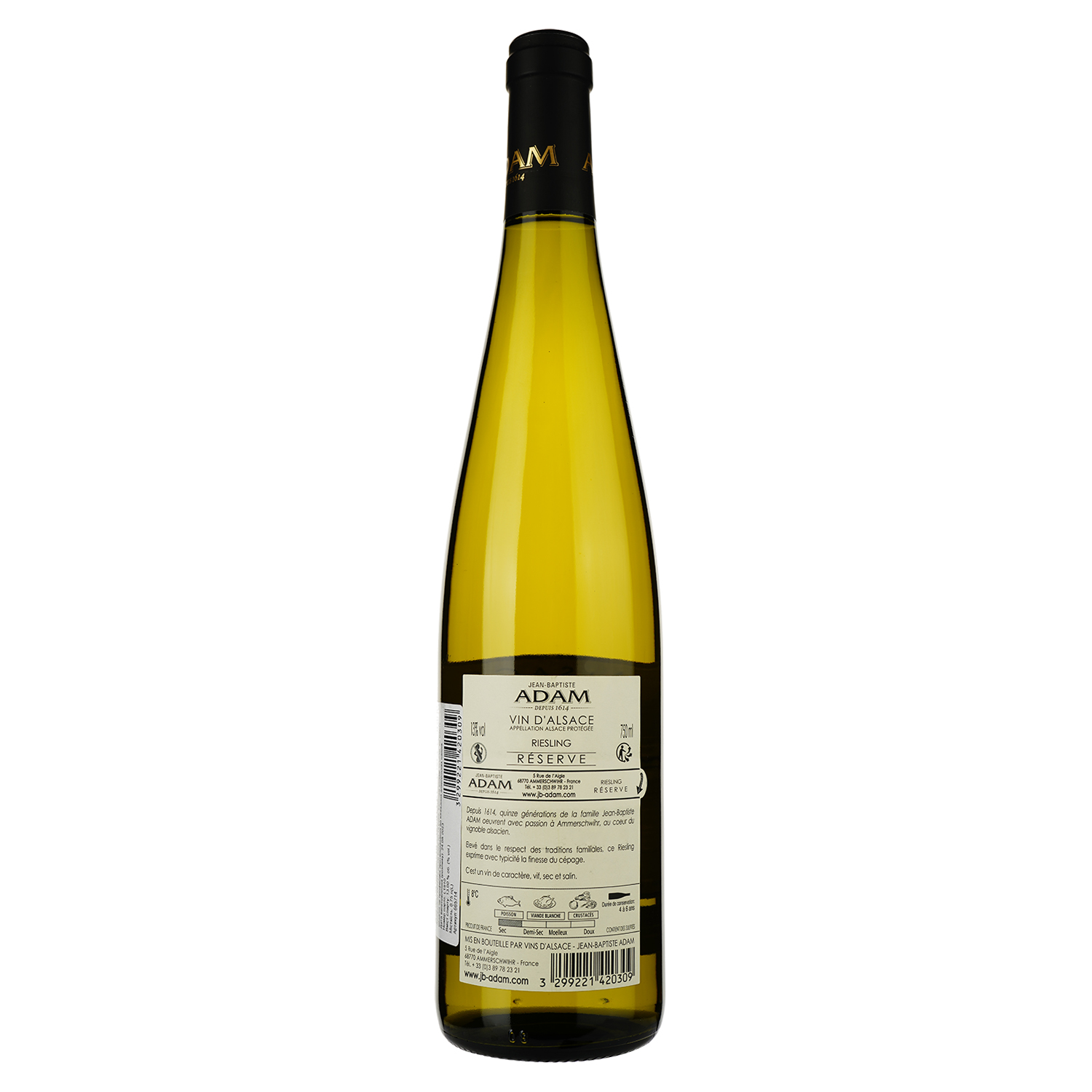 Вино Jean-Baptiste Adam Riesling Réserve біле сухе 0.75 л - фото 2