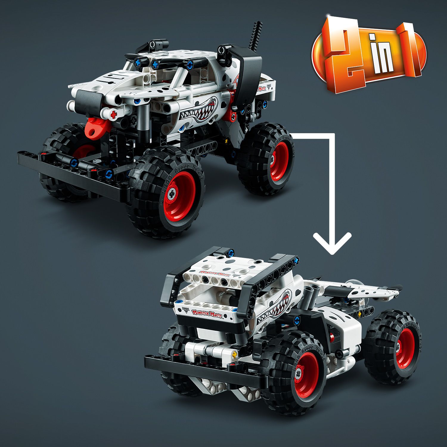 Конструктор LEGO Technic™ Monster Jam™ Monster Mutt™ Dalmatian, 244 детали (42150) - фото 7
