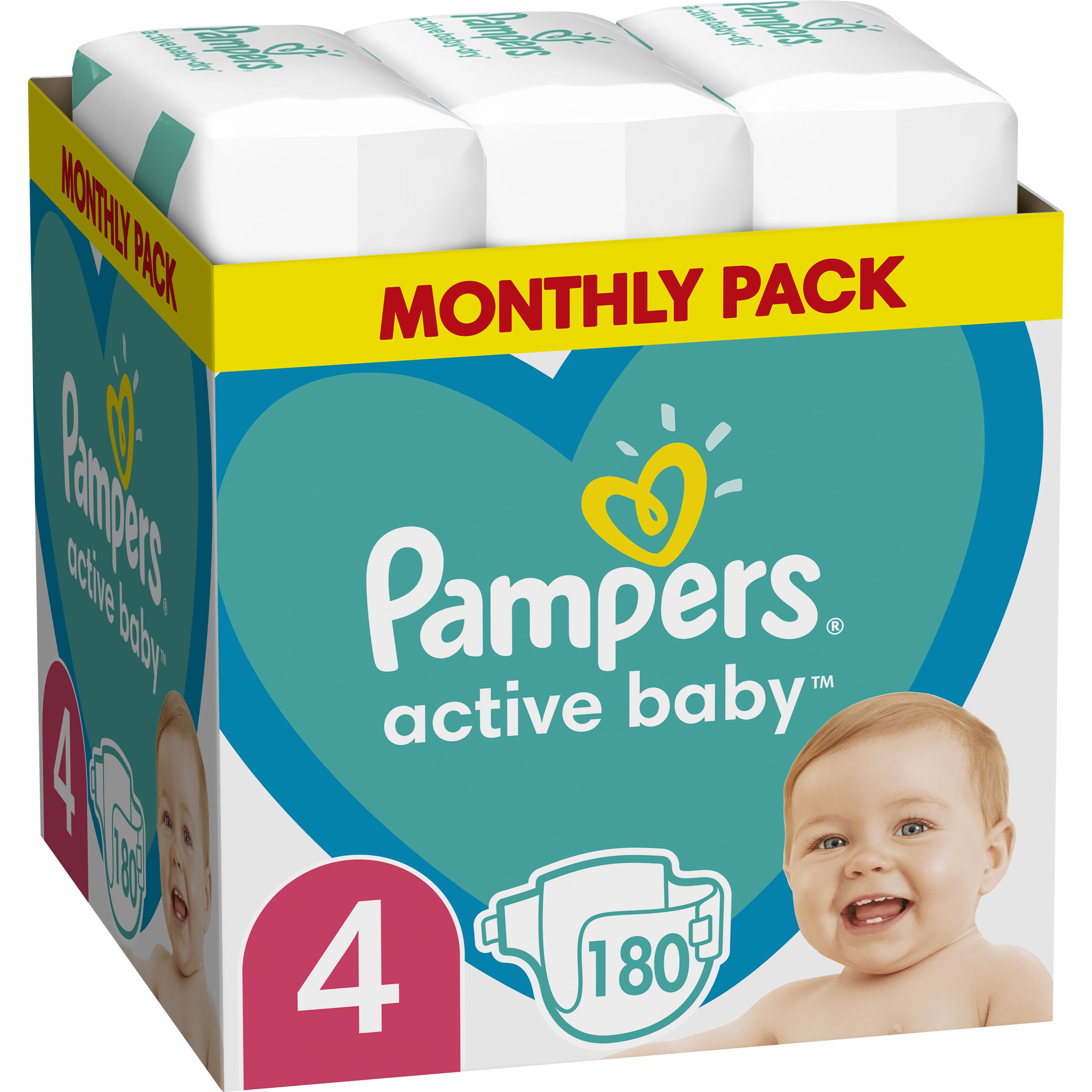 Набір підгузків Pampers Active Baby 4 (9-14 кг) 180 шт. - фото 1