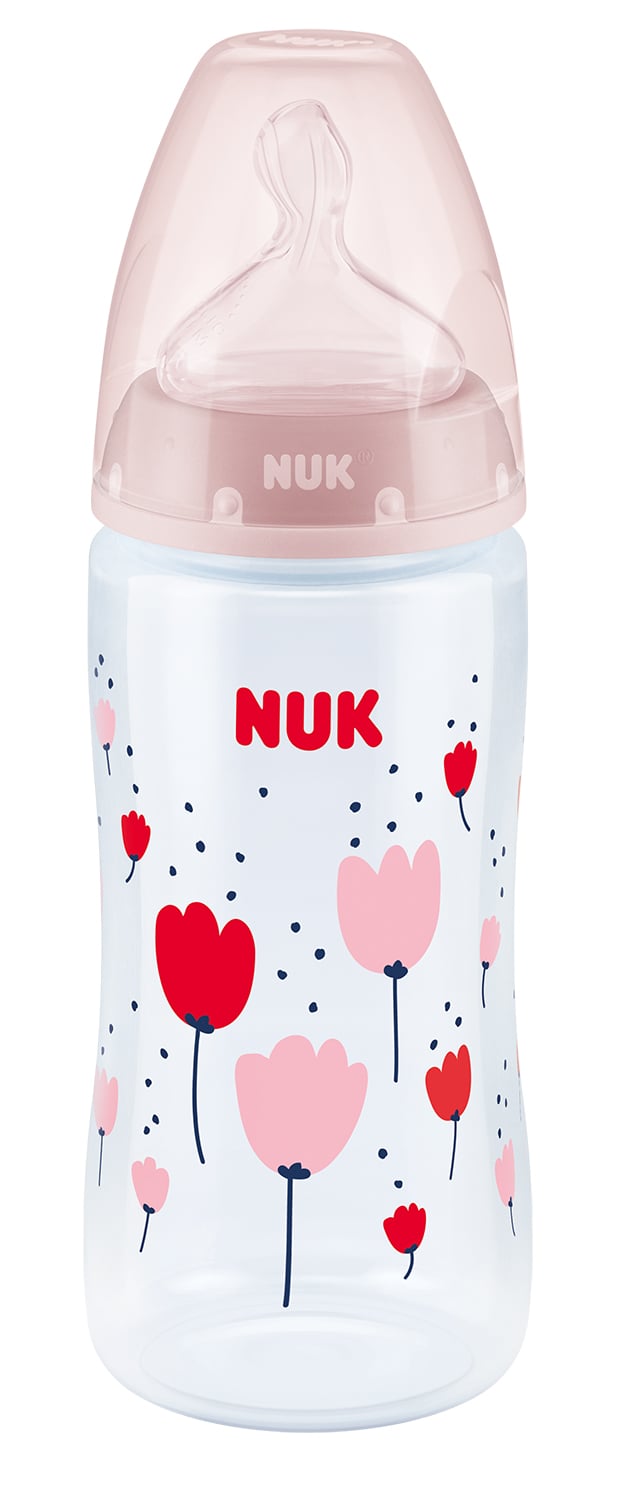Пляшечка для годування NUK First Choice Plus Тюльпан, з силіконовою соскою, р.1, 300 мл (3952362) - фото 1