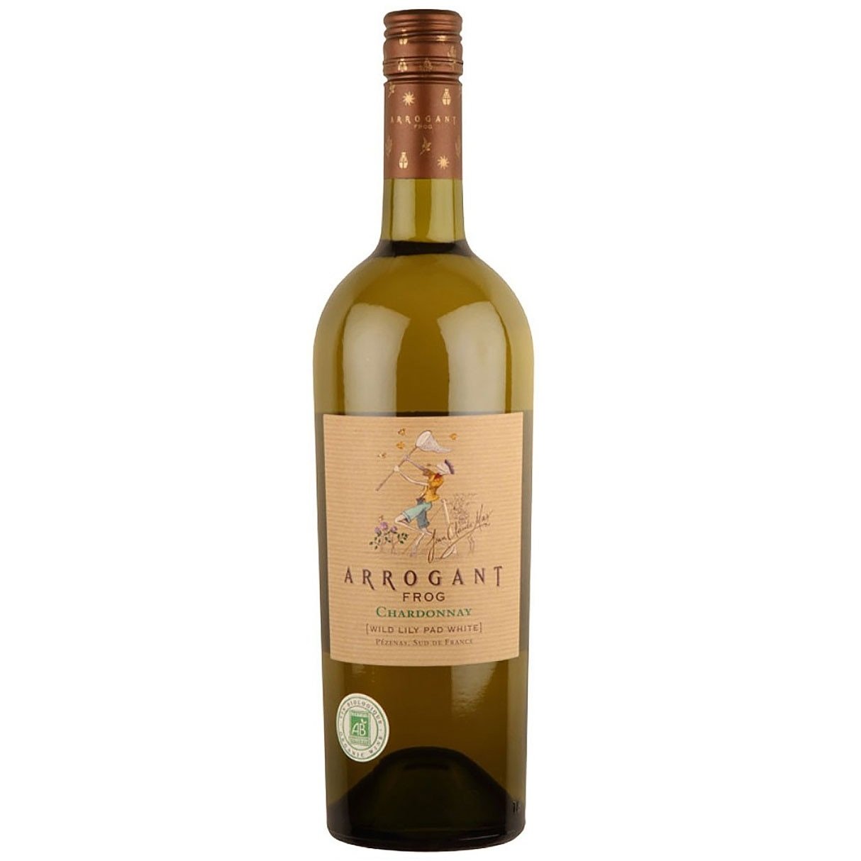 Вино Domaines Paul Mas Arrogant Frog Wild Ribet White Chardonnay, белое, сухое, 13%, 0,75 л (8000009268019) - фото 1