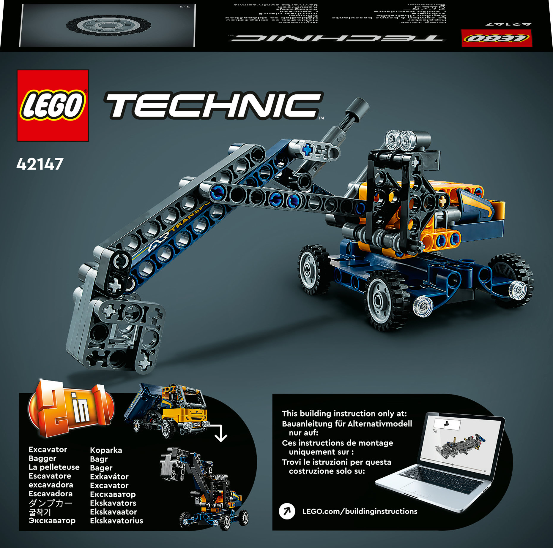 Конструктор LEGO Technic Самосвал, 177 детали (42147) - фото 8