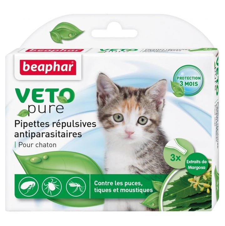 Краплі Beaphar Bio Spot On від бліх, кліщів та комарів для кошенят, 3 піпетки (15615) - фото 1