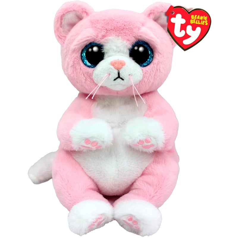 М'яка іграшка TY Beanie Bellies Рожеве кошеня Lillibelle, 22 см (41283) - фото 1