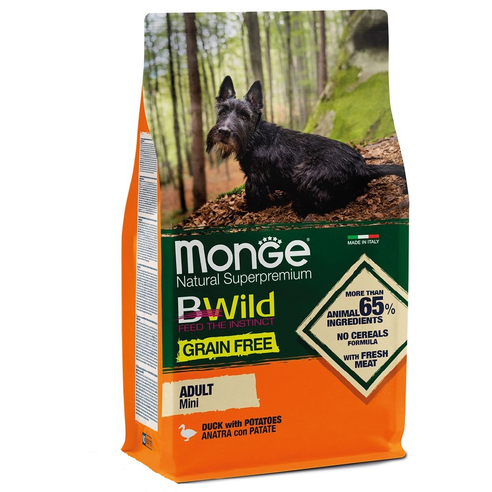 Сухий корм для собак Monge Dog Вwild Gr.Free Mini, качка, 2,5 кг - фото 1