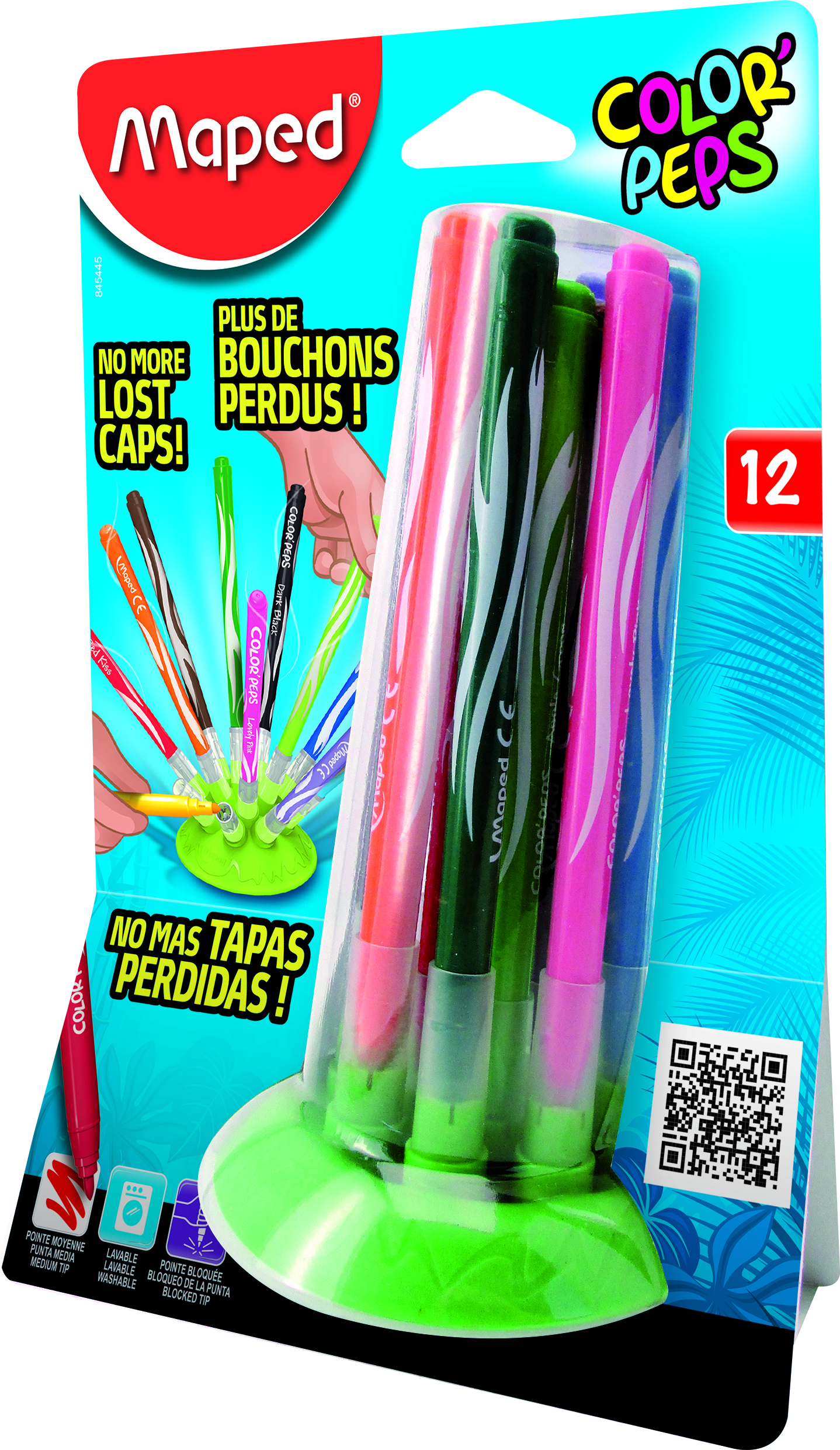 Фломастери Maped Color Peps Jungle Innovation, 12 кольорів, 12 шт. (MP.845445) - фото 2