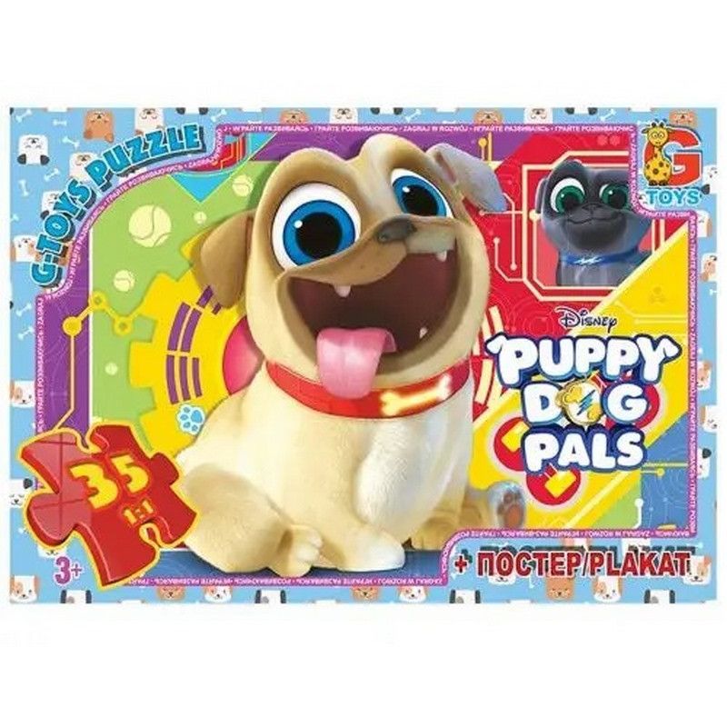 Пазли дитячі Веселі мопси Puppy Dog Pals G-Toys MD400, 35 елементів - фото 1