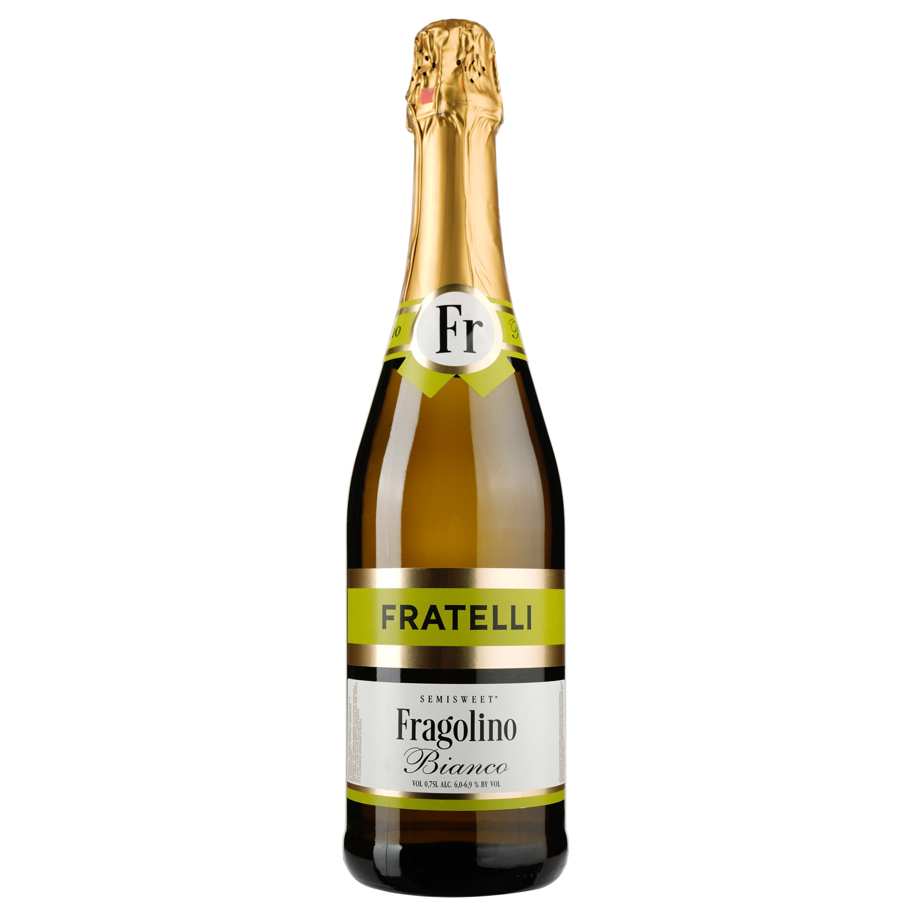 Напій винний ігристий Fratelli Fragolino Bianco, біле, напівсолодке, 6,9%, 0,75 л (833432) - фото 1
