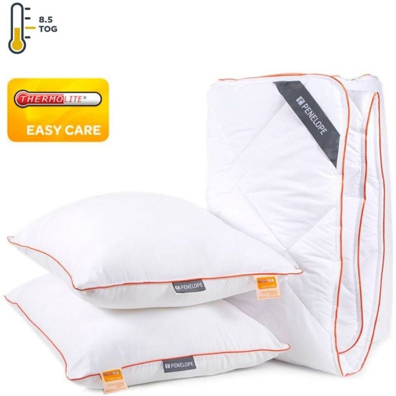 Одеяло с подушками Penelope Easy Care New, евростандарт, 215х195 см, белое (svt-2000022301336) - фото 4