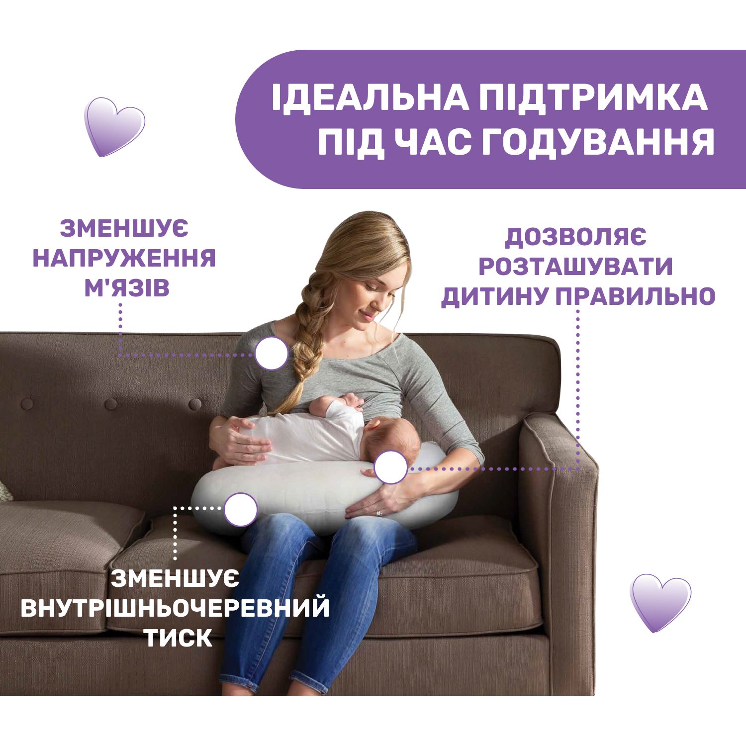 Подушка для кормления Chicco Boppy Серая (79902.69.99) - фото 5