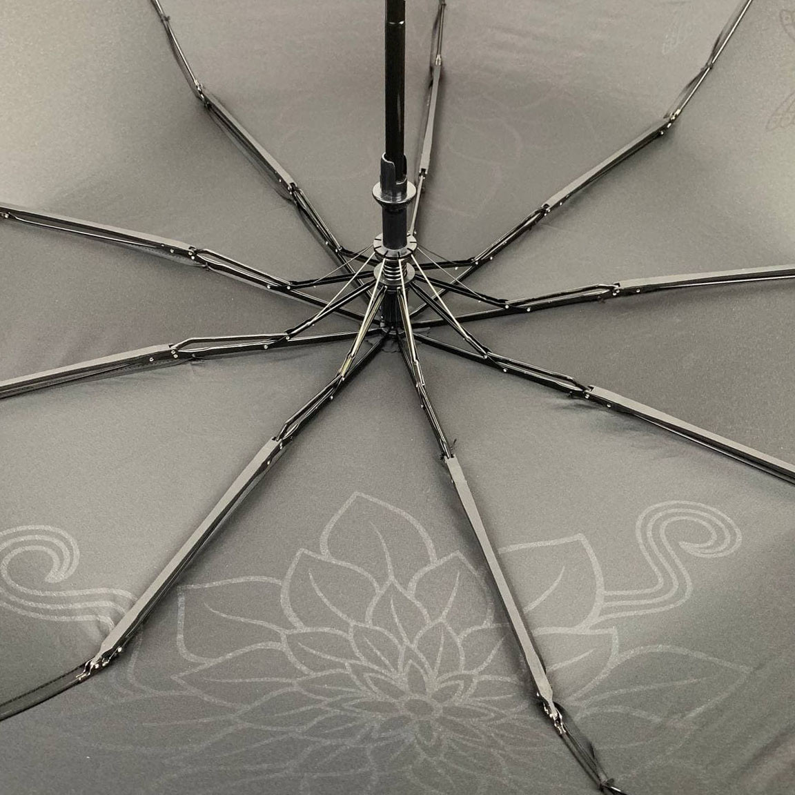 Жіноча складана парасолька повний автомат The Best 102 см чорна - фото 5