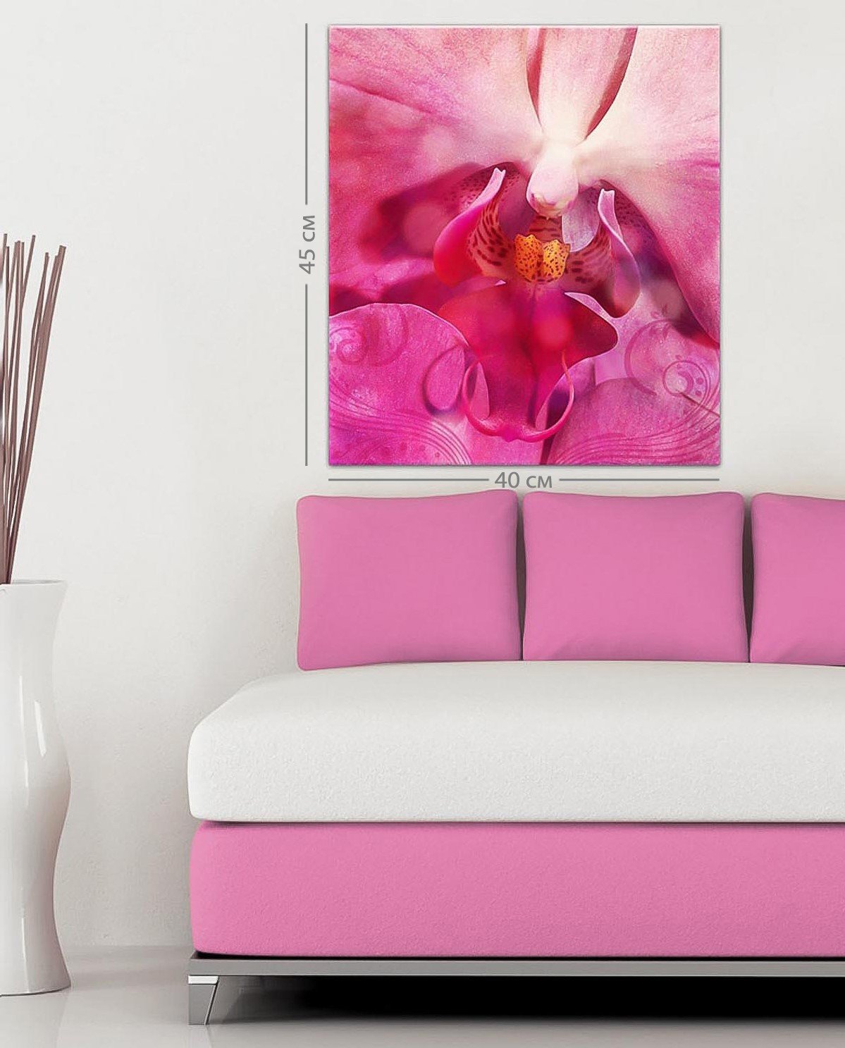 Картина на холсте Art-Life, 40x45 см, розовый (1C-24-40x45) - фото 1