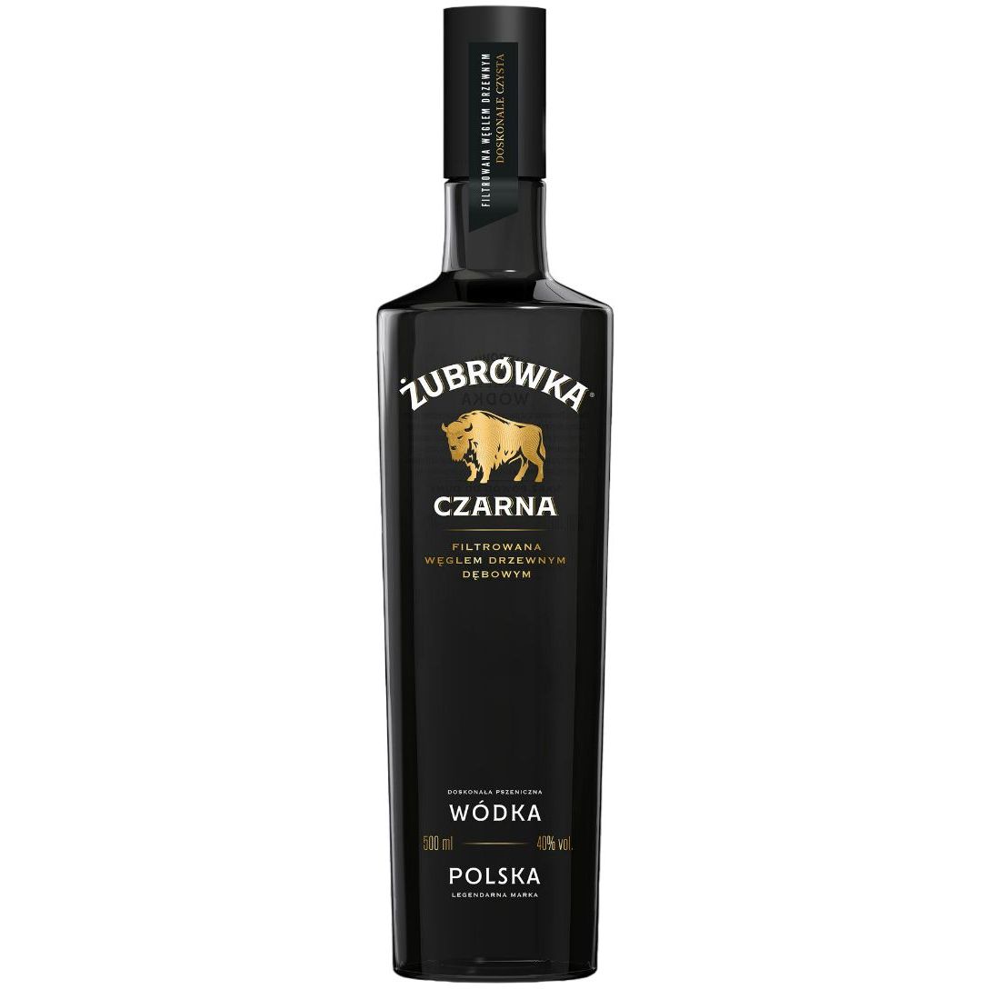 Алкогольний напій Zubrowka Czarna, 40%, 0,5 л (782838) - фото 1