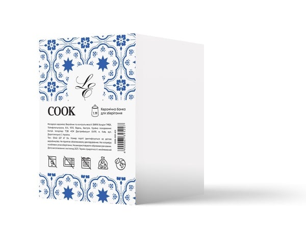 Банка Limited Edition Cook, кераміка, 1,2 л, білий (202B-009-A13B) - фото 2