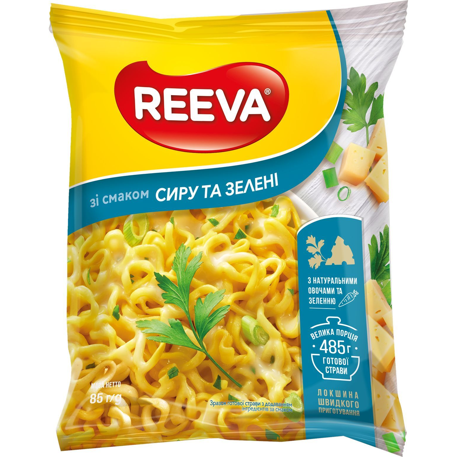 Лапша Reeva быстрого приготовления со вкусом сыра и зелени 85 г (920394) - фото 1