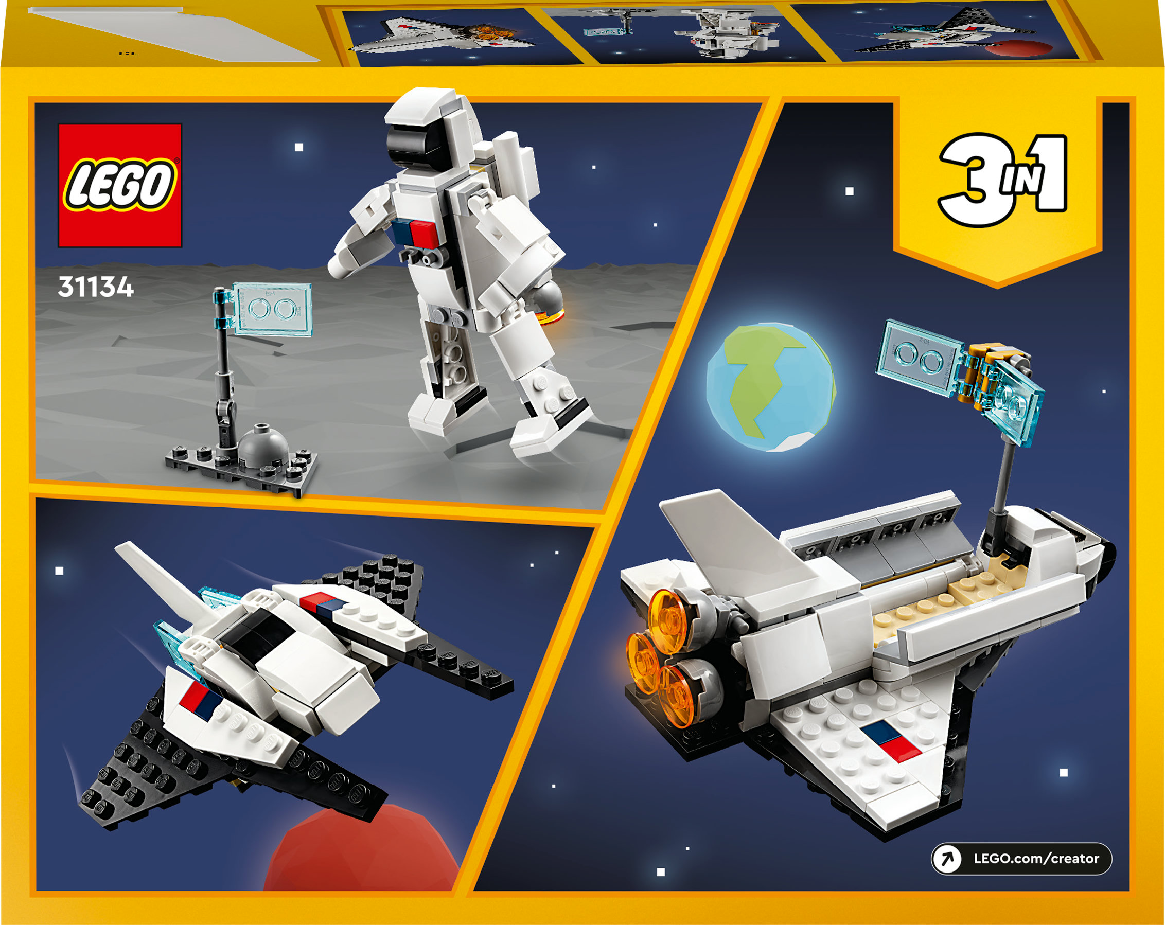 Конструктор LEGO Creator Космический шаттл 3 в 1, 144 детали (31134) - фото 9