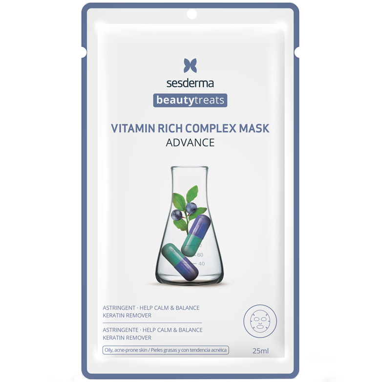 Маска для сяяння шкіри обличчя Sesderma Beauty Treats Vitamin Rich Complex Mask Advance 25 мл - фото 1