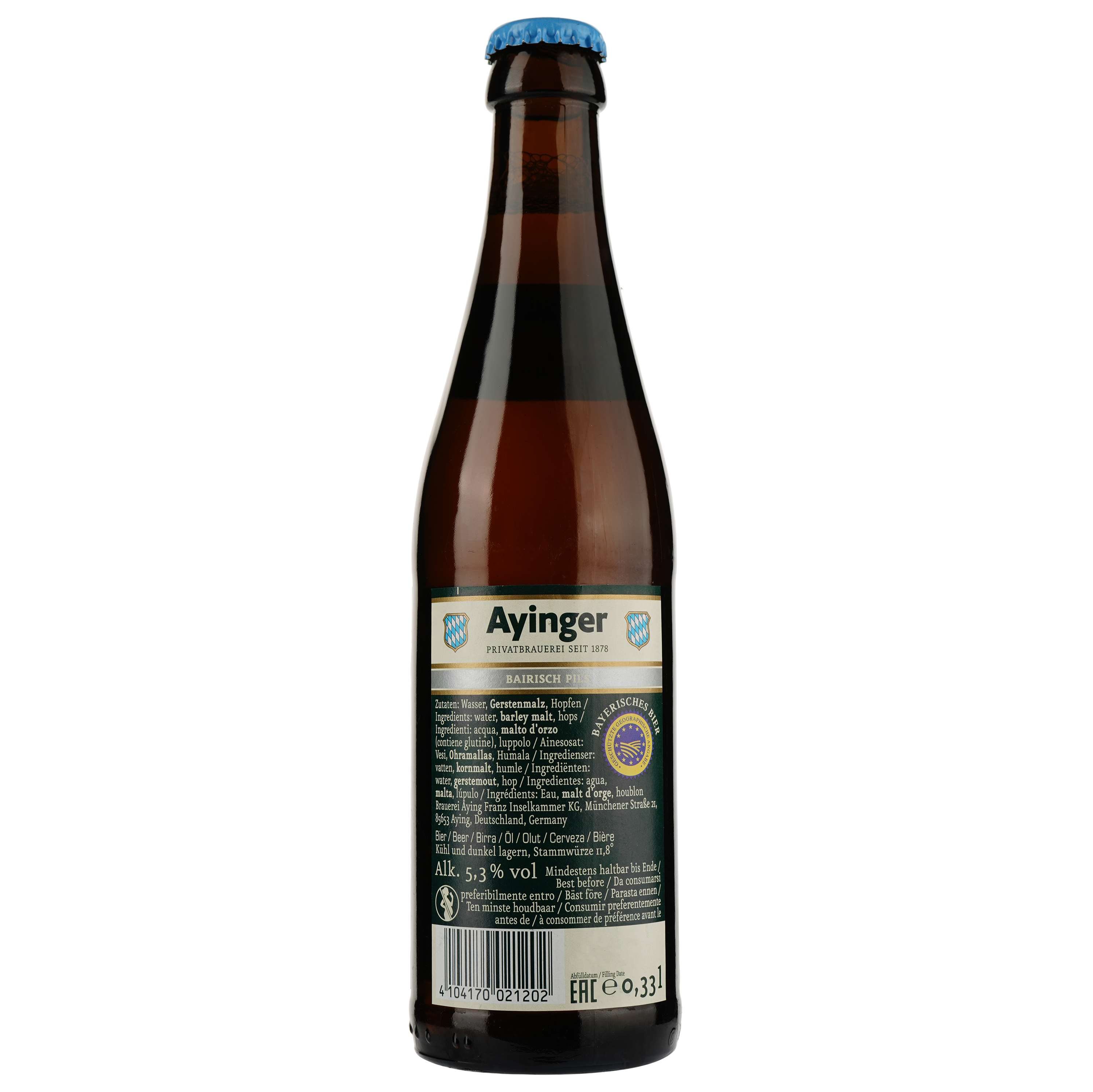 Пиво Ayinger Bairisch Pils світле фільтроване пастеризоване, 5,3%, 0,33 л - фото 2