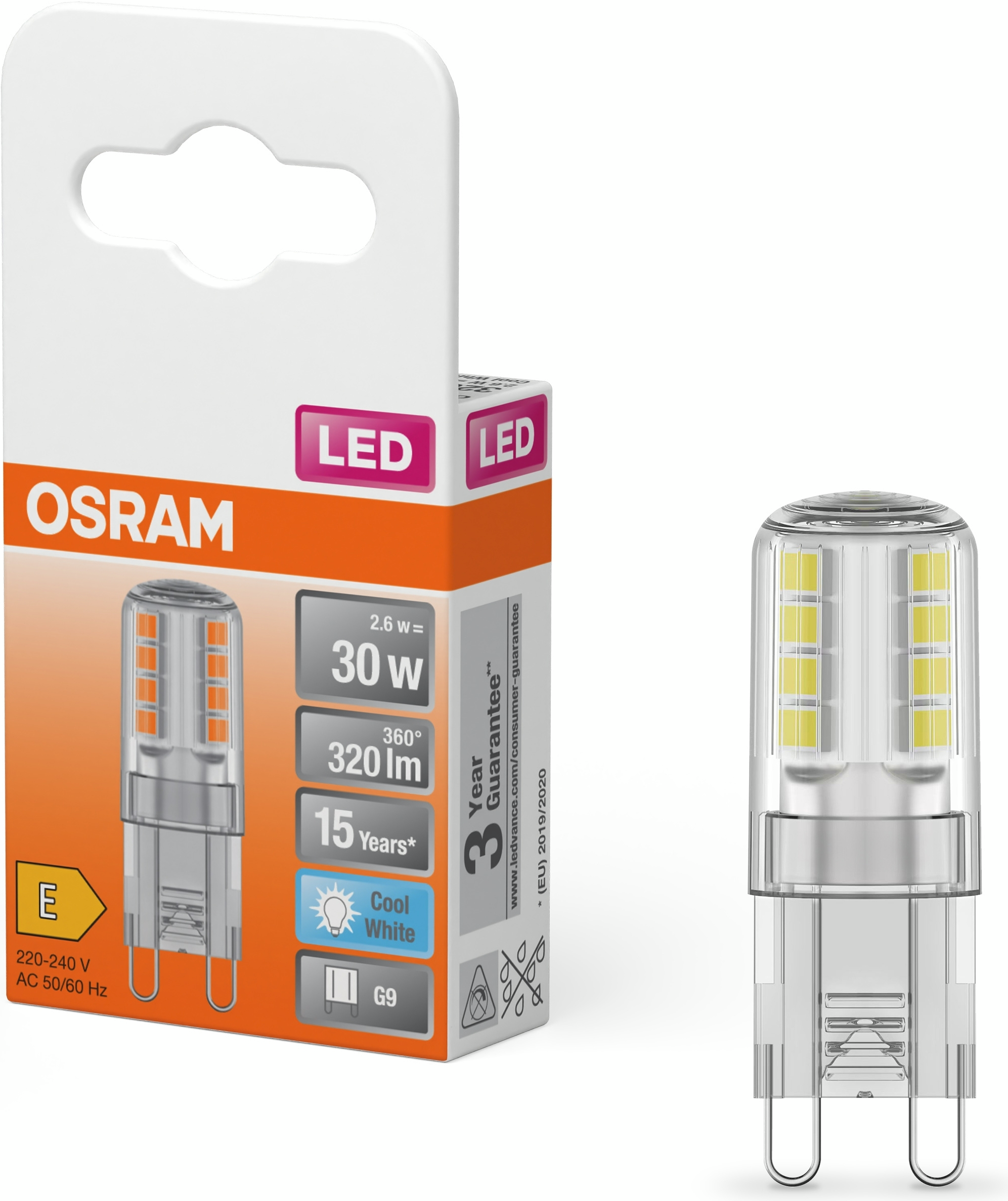 Светодиодная лампа Osram LED G9 2.6W 4000К PIN30 (4058075432369) - фото 2