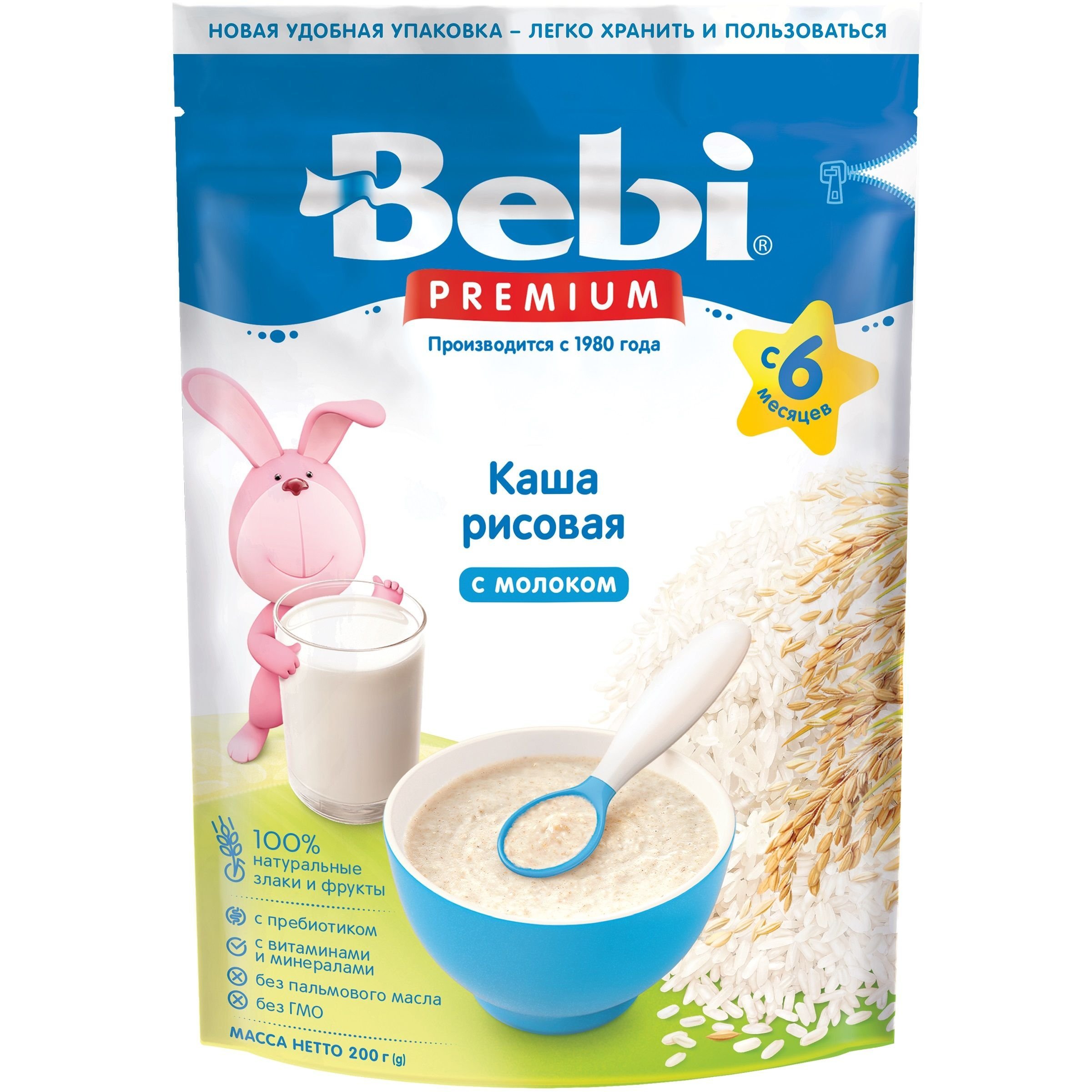 Молочна каша Bebi Premium Рисова 200 г (1105032) - фото 1