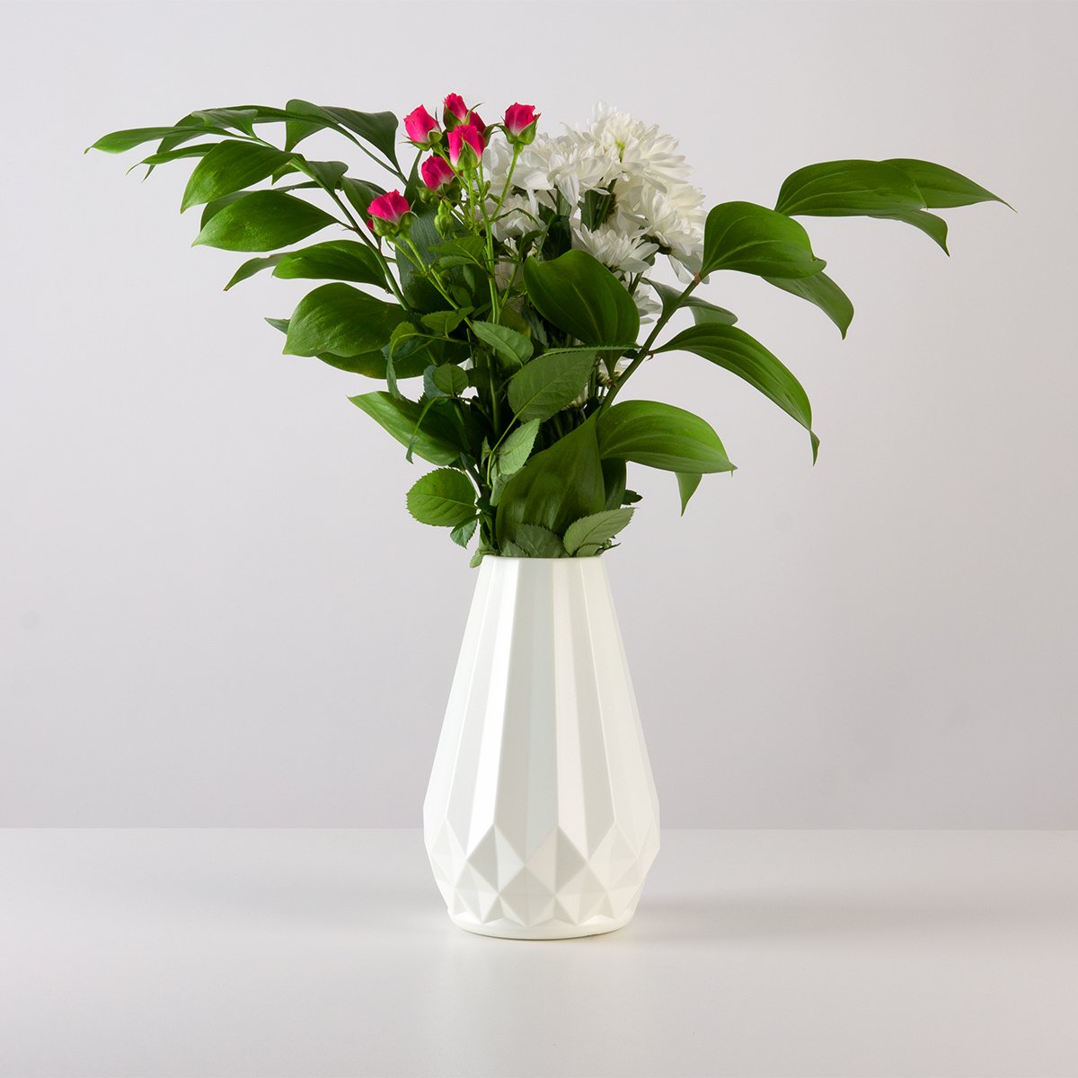 Ваза декоративная МВМ My Home, 20,5 см, белая (DH-FLOWERS-07 WHITE) - фото 3