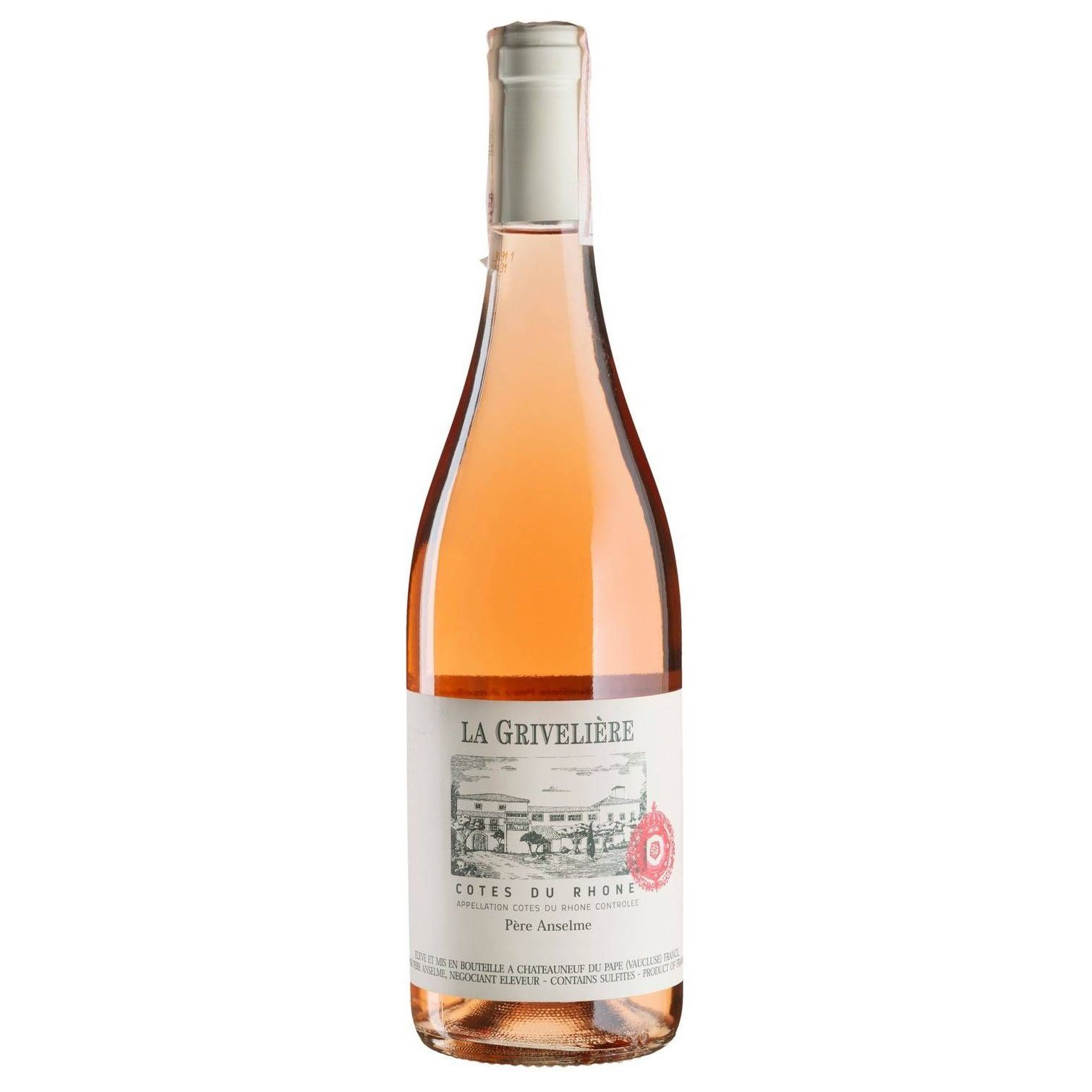 Вино Brotte Cotes du Rhone La Griveliere Pere Anselme Rose, розовое, сухое, 0,75 л - фото 1