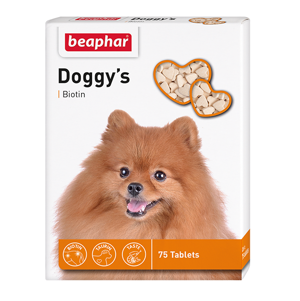 Лакомство Beaphar Doggy's +Biotin с биотином для собак, 75 шт. (12507) - фото 1