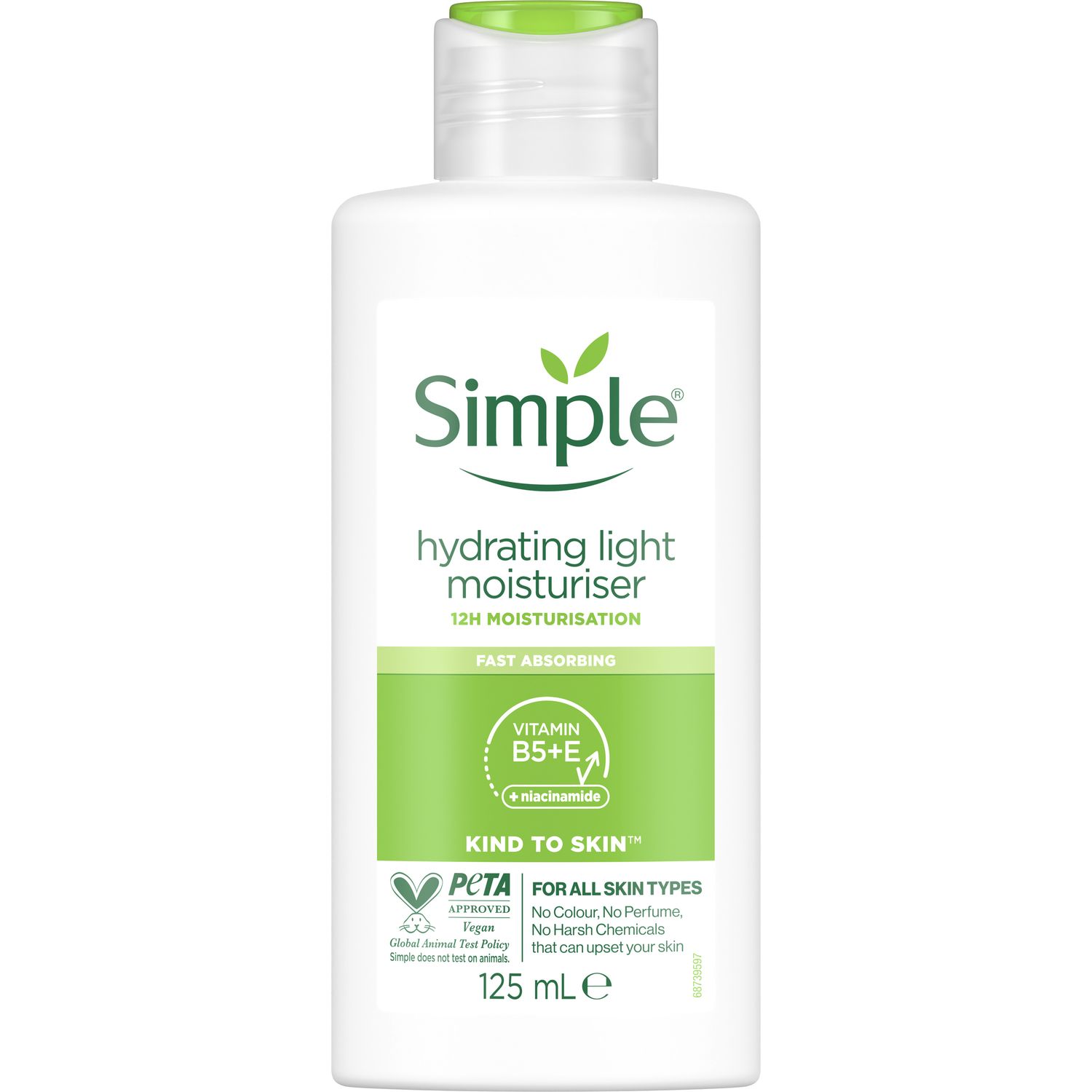 Легкий увлажняющий крем для лица Simple Hydrating Light Moisturiser Kind to Skin, 125 мл - фото 1