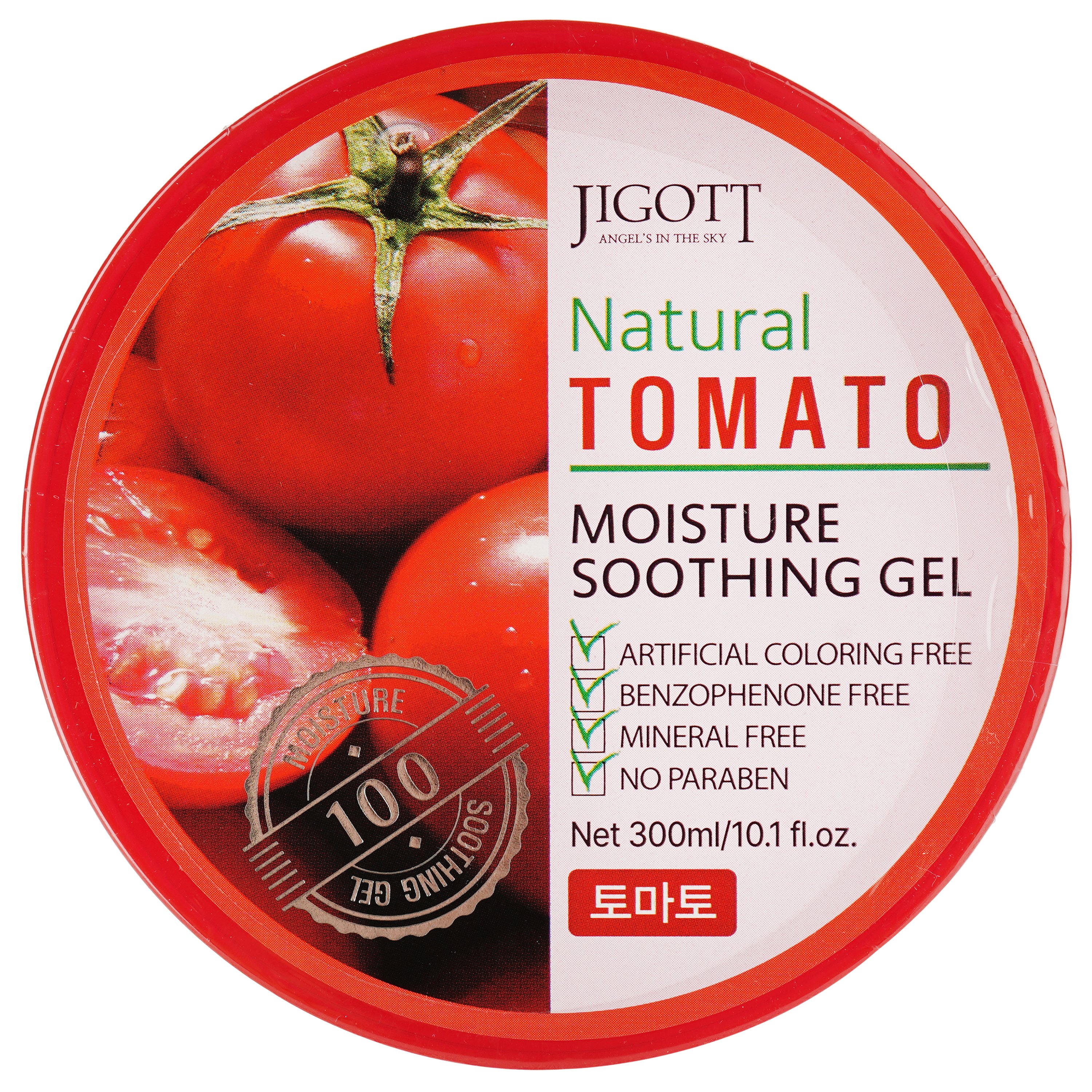 Увлажняющий гель для лица Jigott Natural Tomato Moisture Soothing Gel с экстрактом томата, 300 мл - фото 1