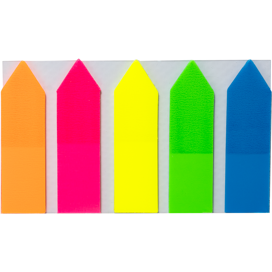 Закладки пластикові Buromax Стрілки Neon з клейким шаром 45x12 мм 125 аркушів (BM.2308-98) - фото 2