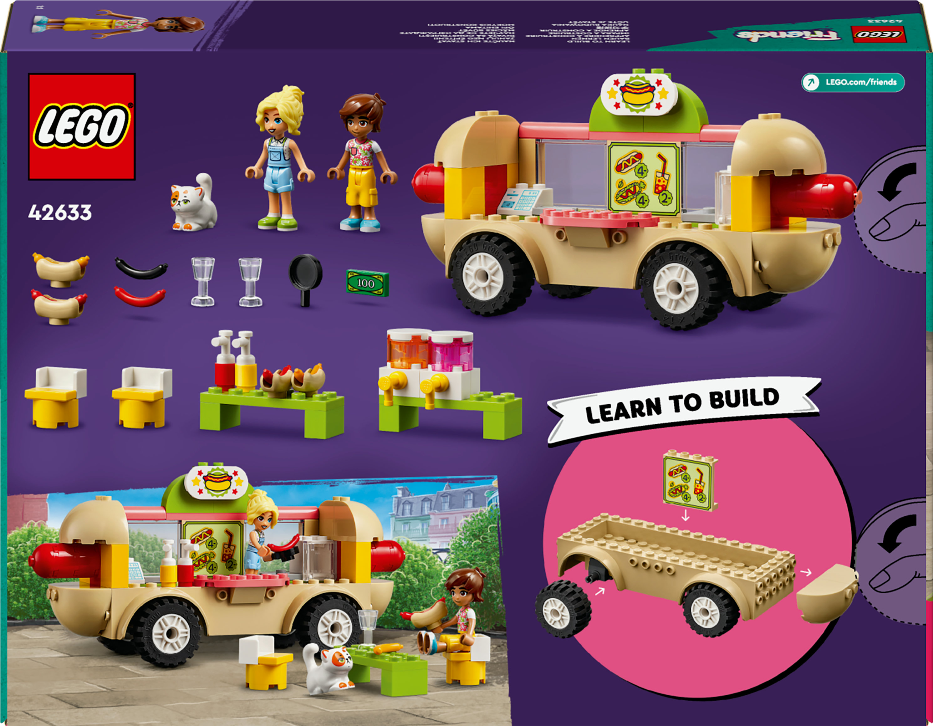 Конструктор LEGO Friends Вантажівка із хот-доґами 100 деталі (42633) - фото 8