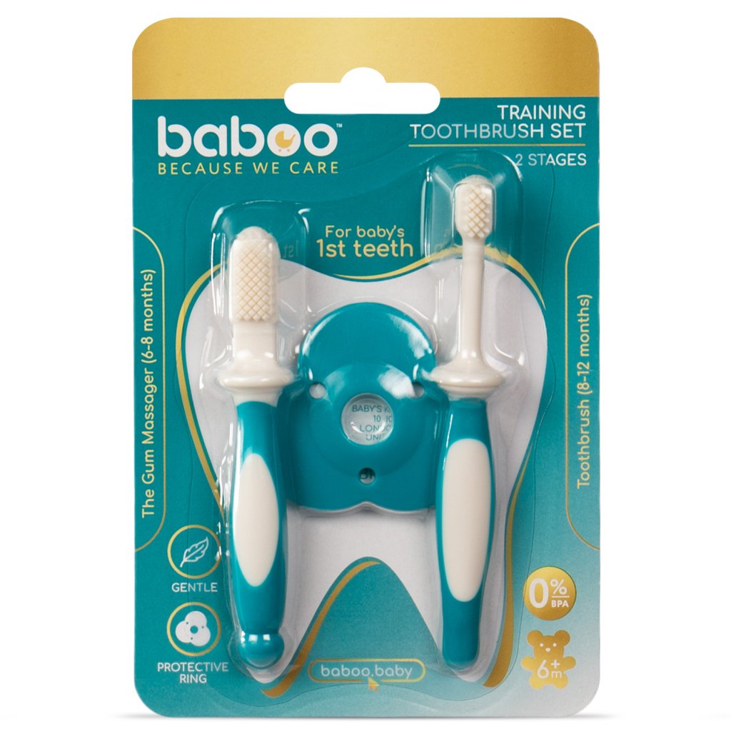 Набор зубных щеток Baboo, от 6 мес., синий (12-001) - фото 1