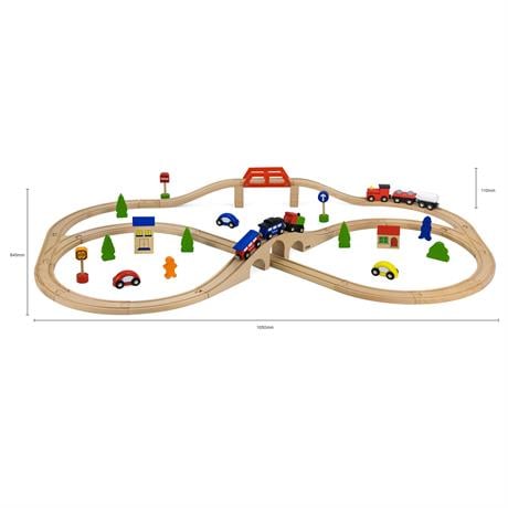 Ігровий набір Viga Toys Залізниця, 49 елементів (56304) - фото 4