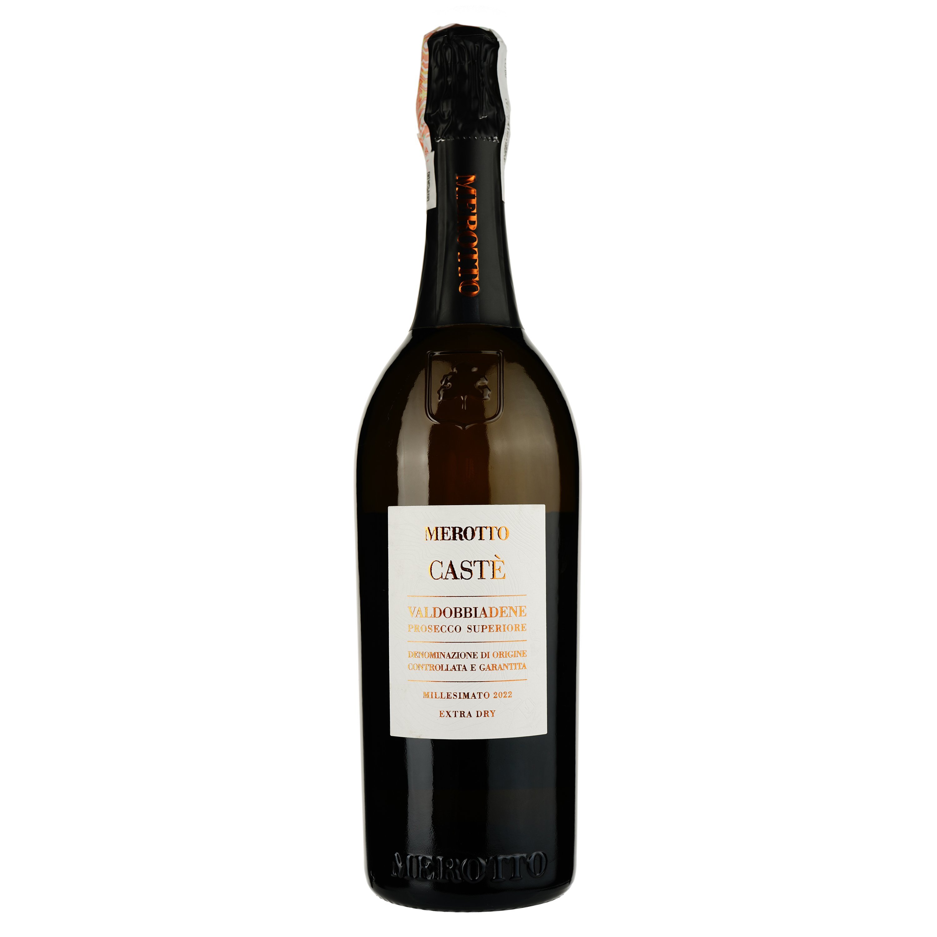 Вино игристое Merotto Caste Prosecco Superiore Extra Dry Millesimato, белое, экстра-сухое, 0,75 л (45882) - фото 1